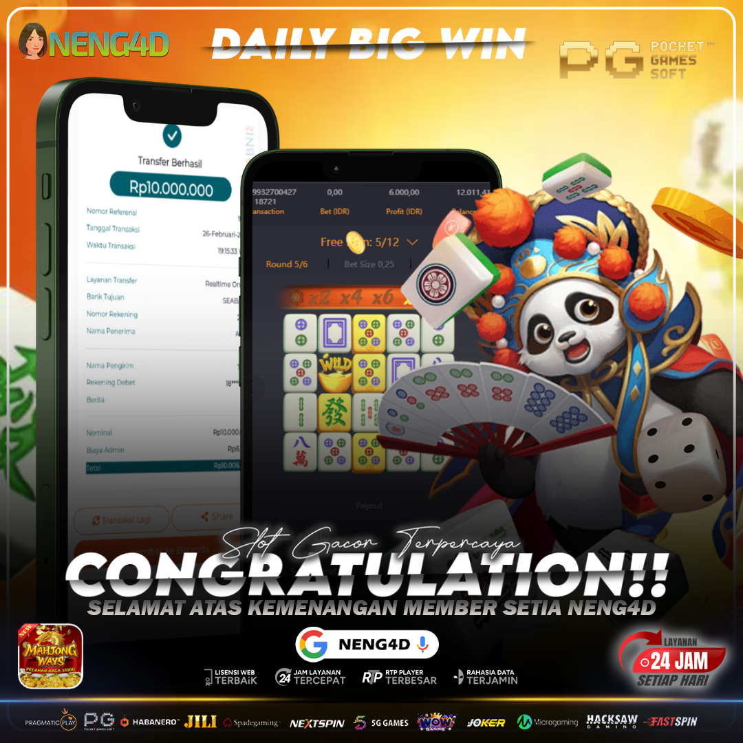 MEMBER SETIA NENG4D RAIH KEMENANGAN 10 JUTA DI MAHJONG WAYS