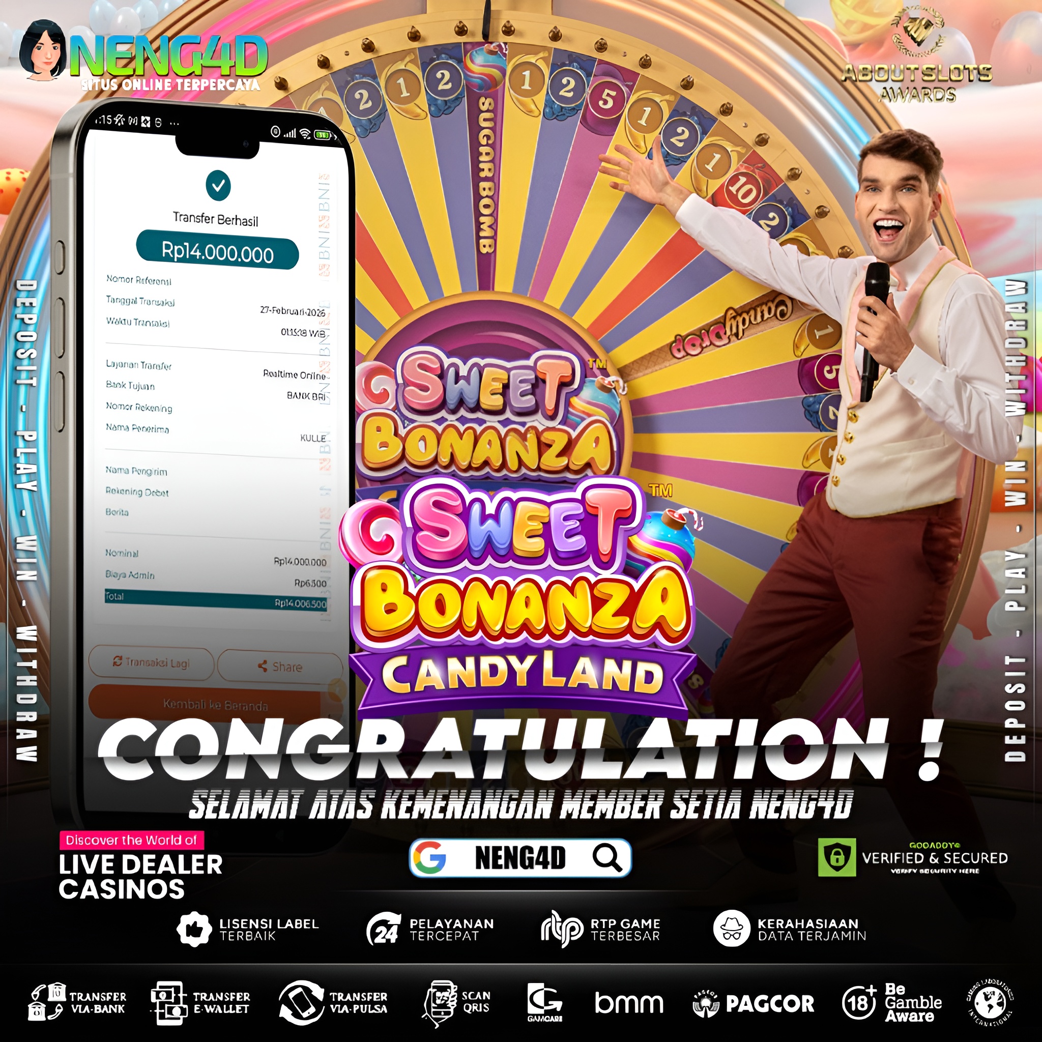 MENANG 14JT MAIN DI LIVE GAMES SWEET BONANZA CANDYLAND PRAGMATIC PLAY