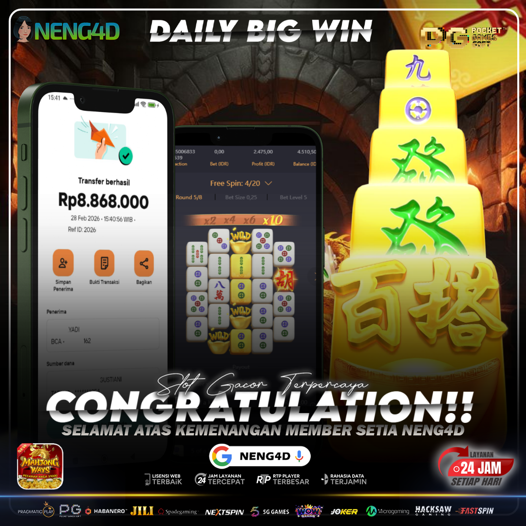 Jackpot di Mahjong Ways 8,8 Juta di NENG4D