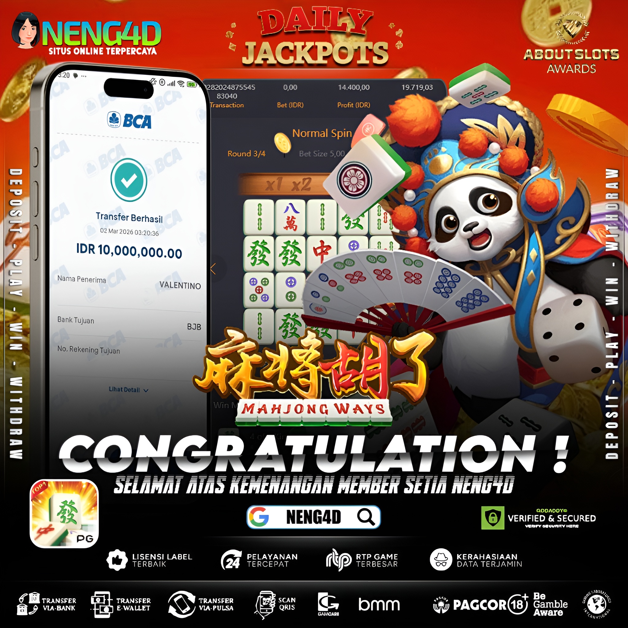 MENANG 10JT MAIN DI MAHJONG WAYS PG SOFT