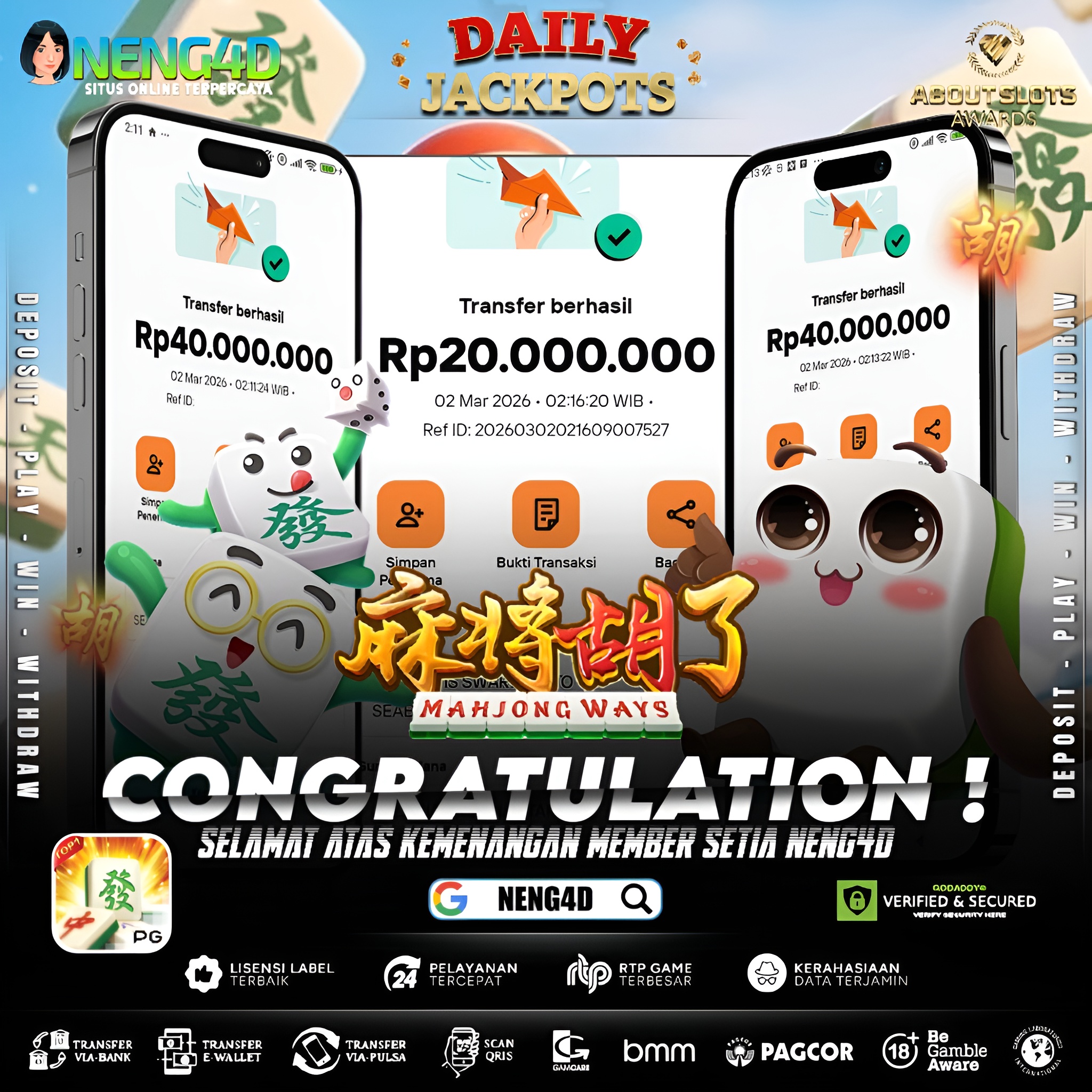 MENANG 100JT MAIN DI MAHJONG WAYS PG SOFT