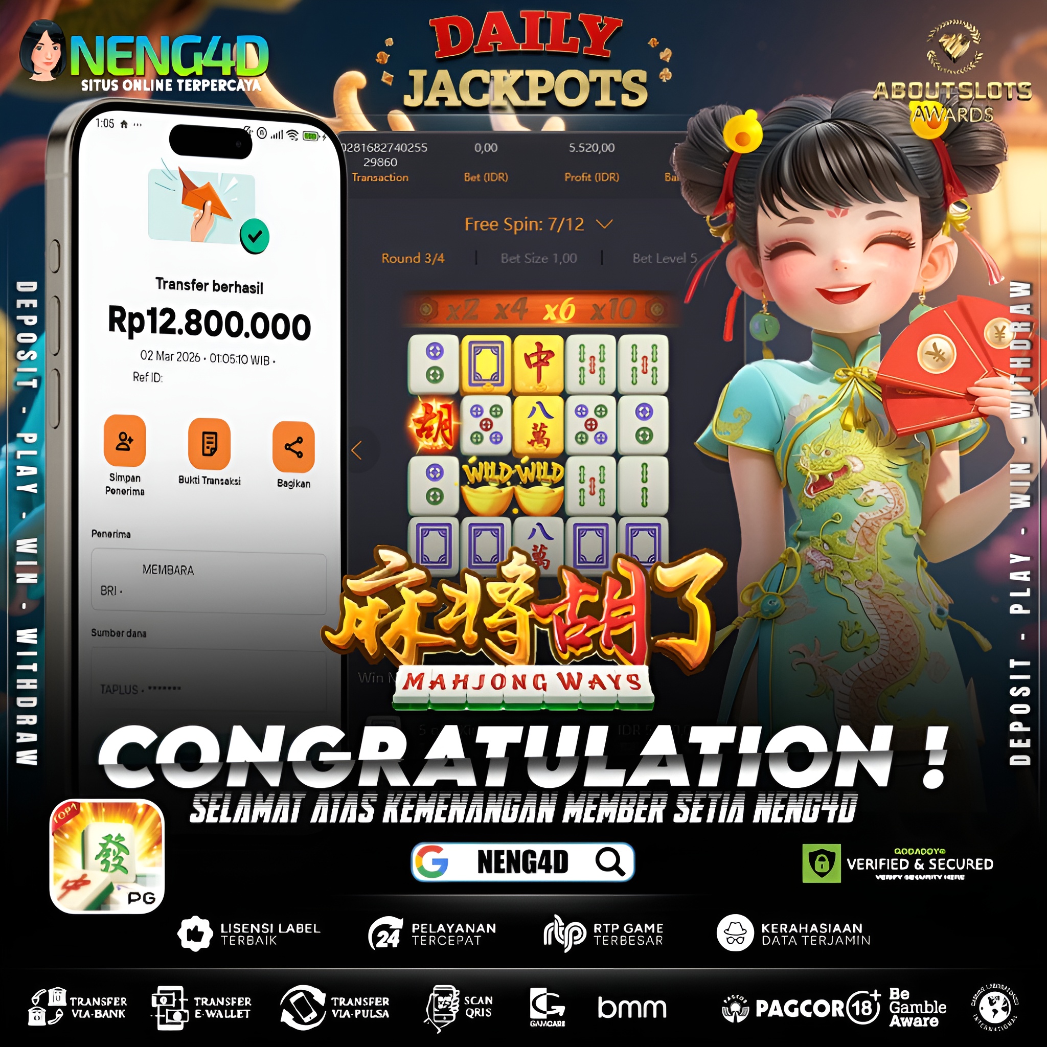 MENANG 12JT MAIN DI MAHJONG WAYS PG SOFT