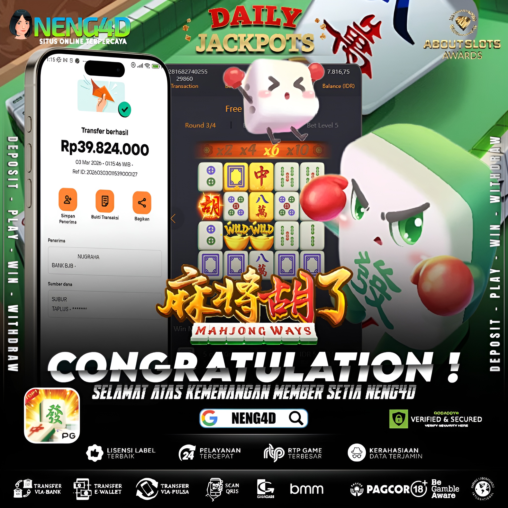 MENANG 39JT MAIN DI MAHJONG WAYS PG SOFT