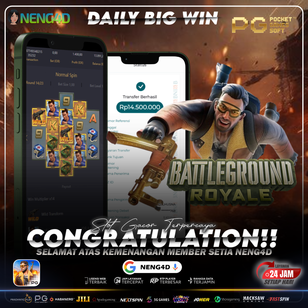 PRESTASI GEMILANG! BATTLEGROUND ROYALE HASILKAN 14 JUTA BERSAMA NENG4D