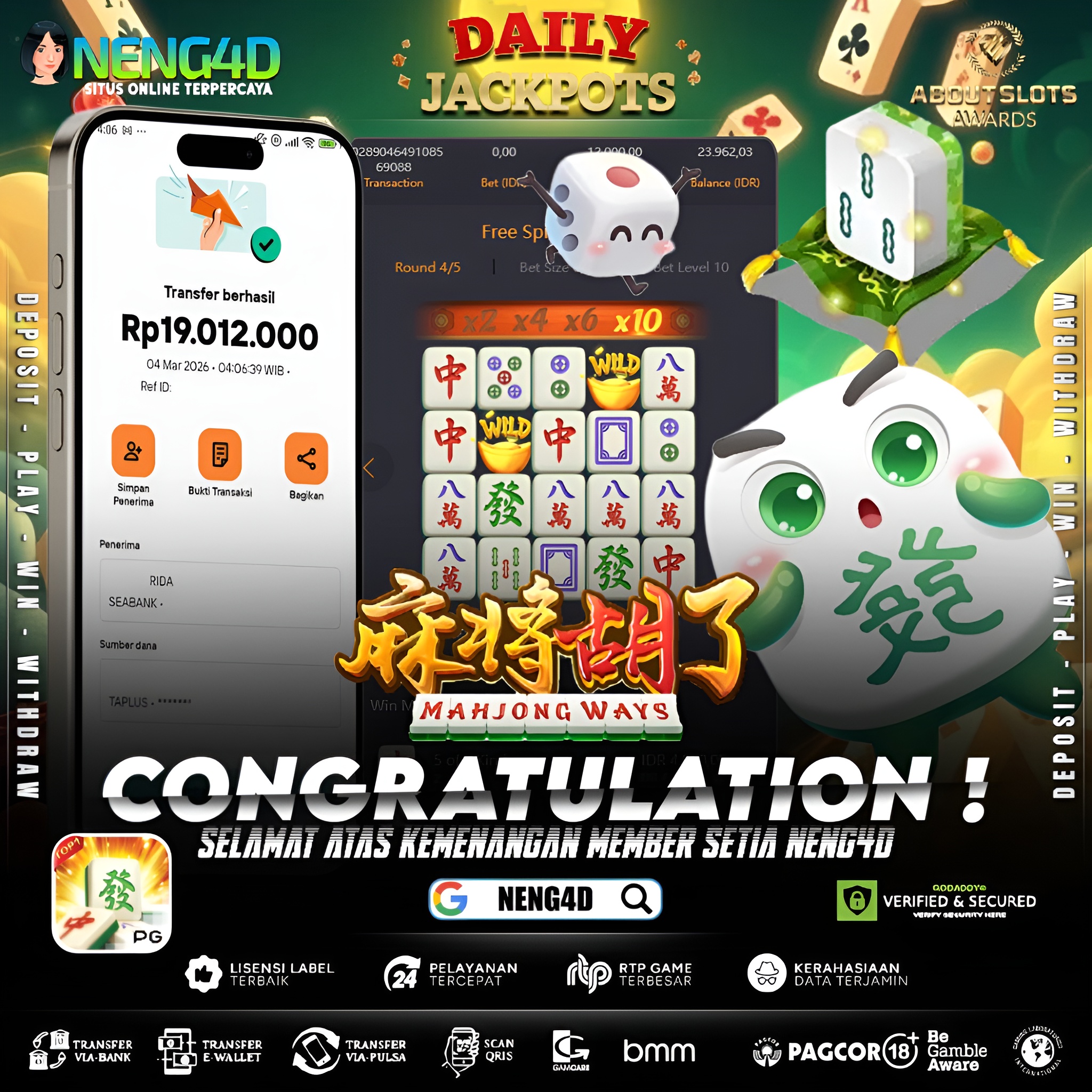 MENANG 19JT MAIN DI MAHJONG WAYS PG SOFT