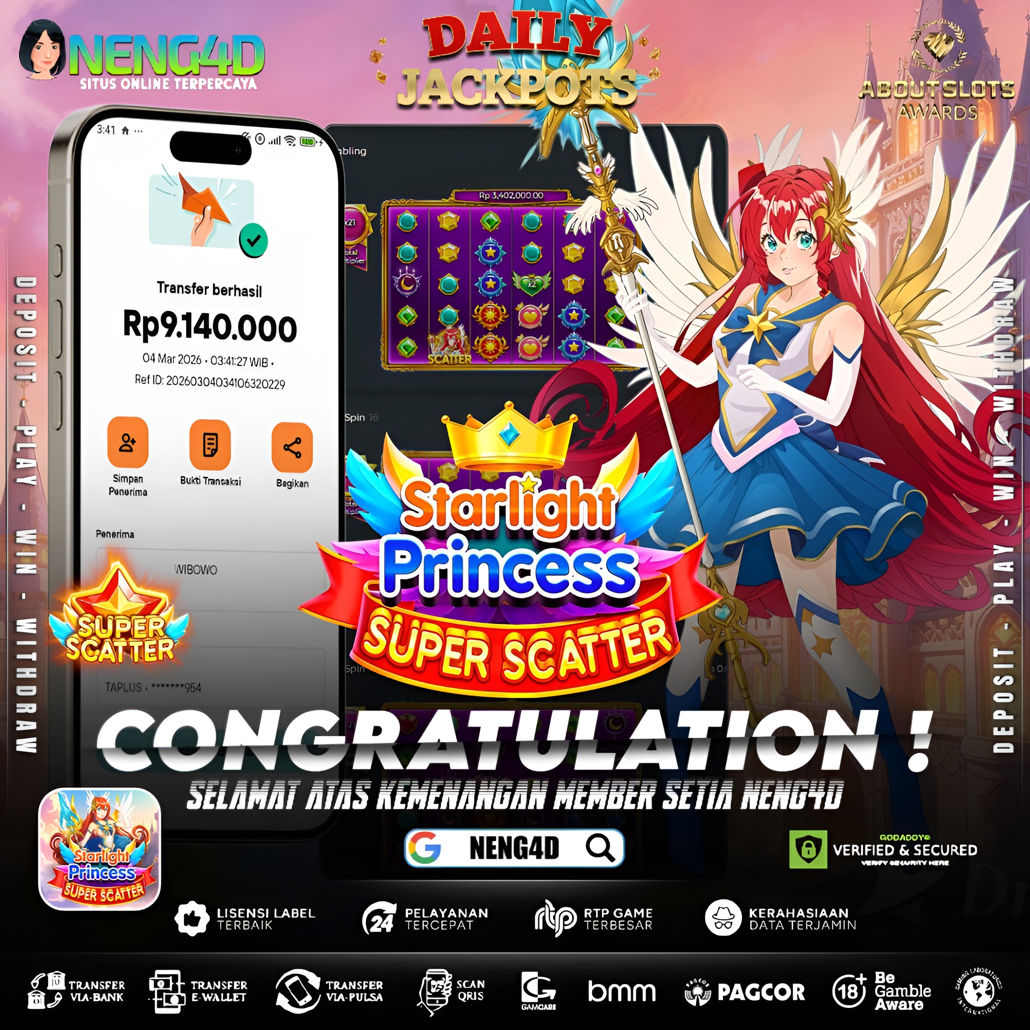 MENANG 9JT MAIN DI STARLIGHT PRINCESS SUPER SCATTER PRAGMATIC PLAY