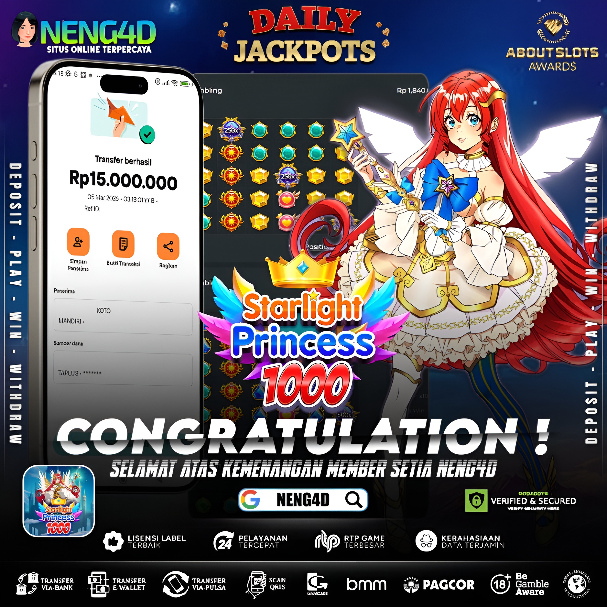 MENANG 15JT MAIN DI STARLIGHT PRINCESS 1000 PRAGMATIC PLAY