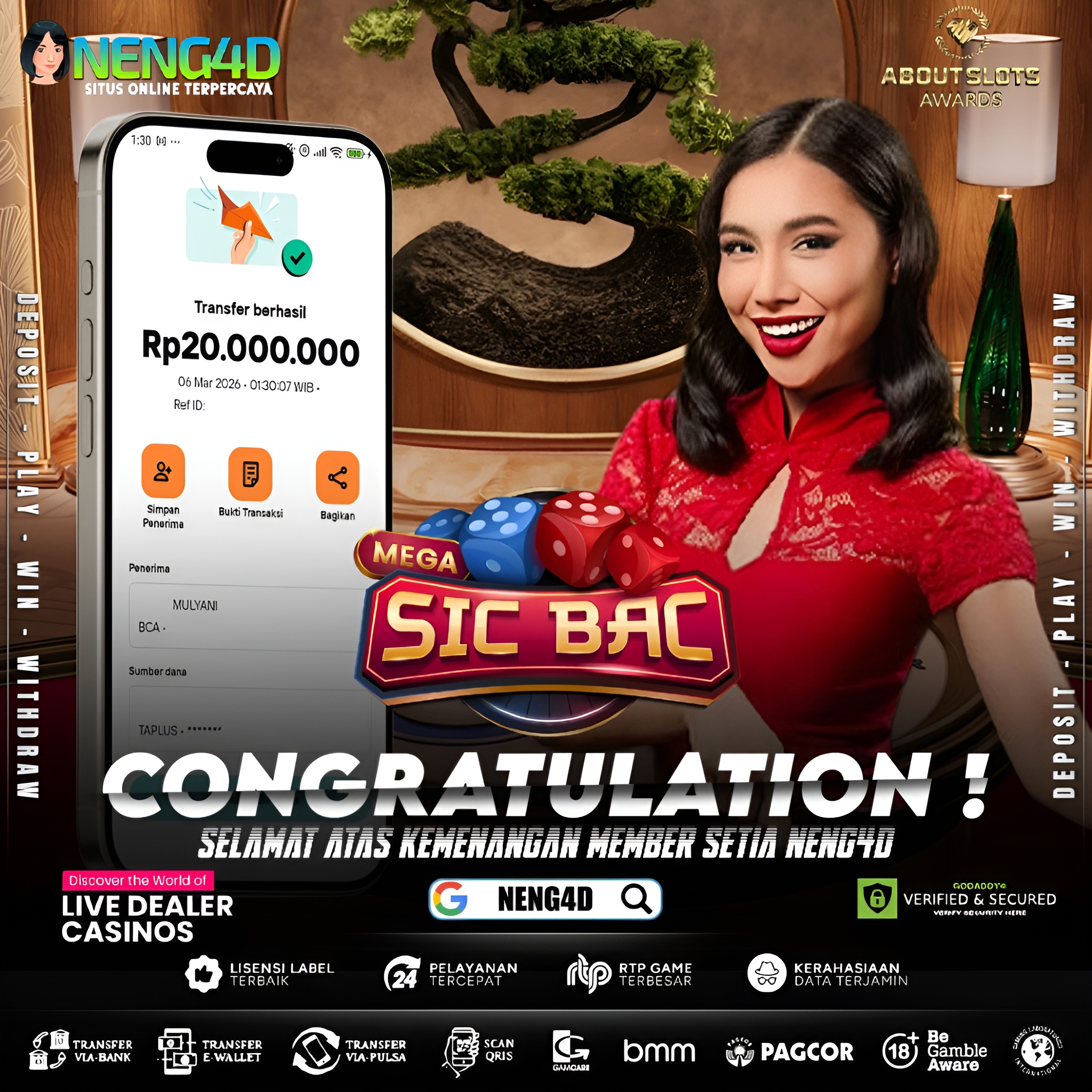 MENANG 20JT MAIN DI MEGA SIC BAC PRAGMATIC PLAY