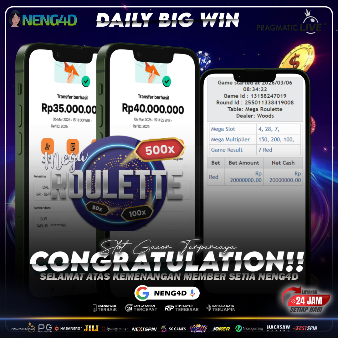 JACKPOT SPEKTAKULER! 75 JUTA TERCIPTA DI MEGA ROULETTE PRAGMATIC