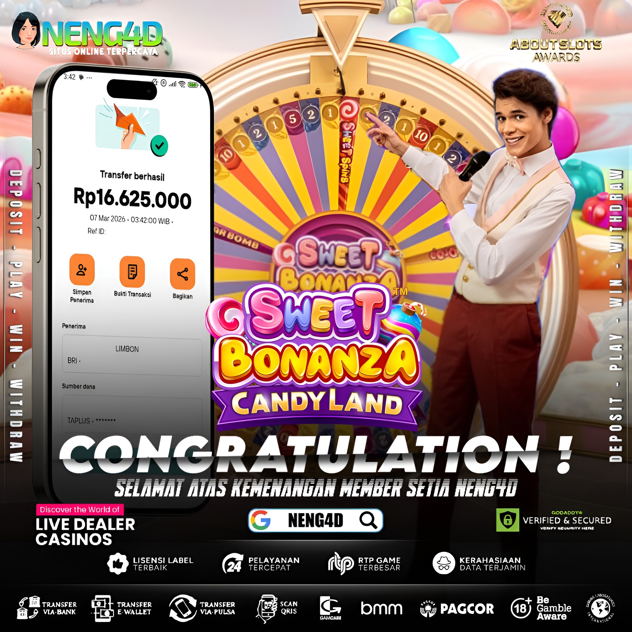 MENANG 16JT MAIN DI LIVE GAMES SWEET BONANZA CANDYLAND PRAGMATIC PLAY