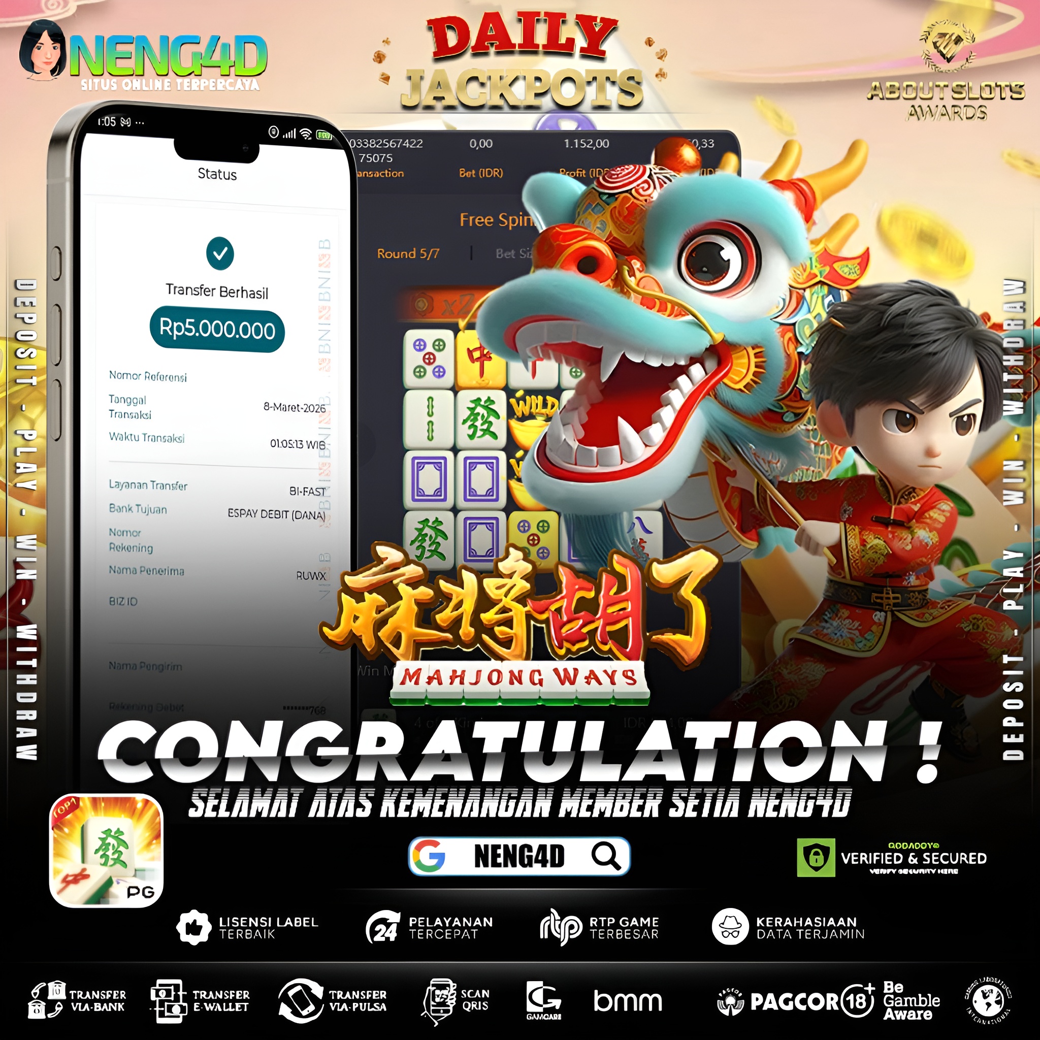 MENANG 5JT MAIN DI MAHJONG WAYS PG SOFT