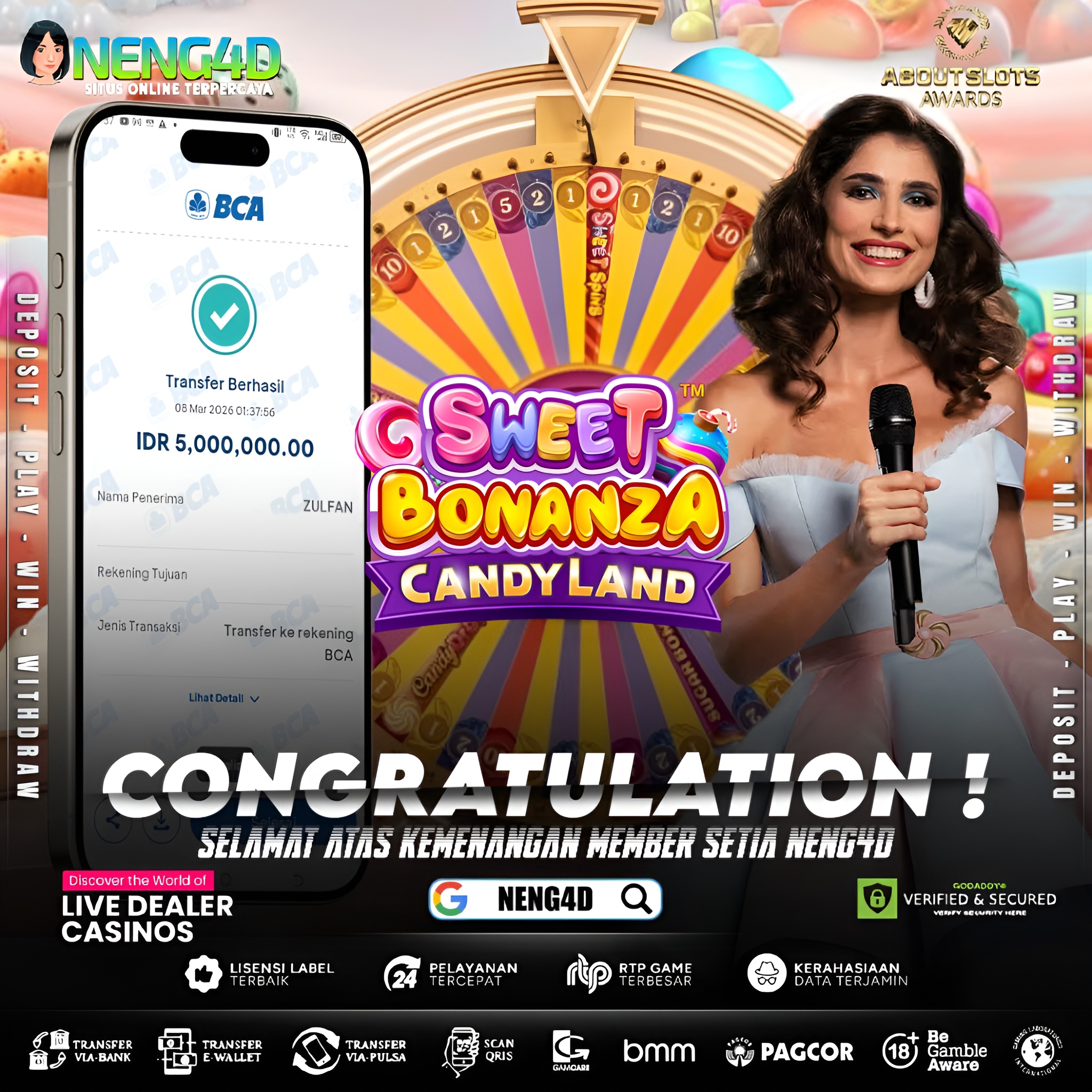 MENANG 6JT MAIN DI LIVE GAMES SWEET BONANZA CANDYLAND PRAGMATIC PLAY