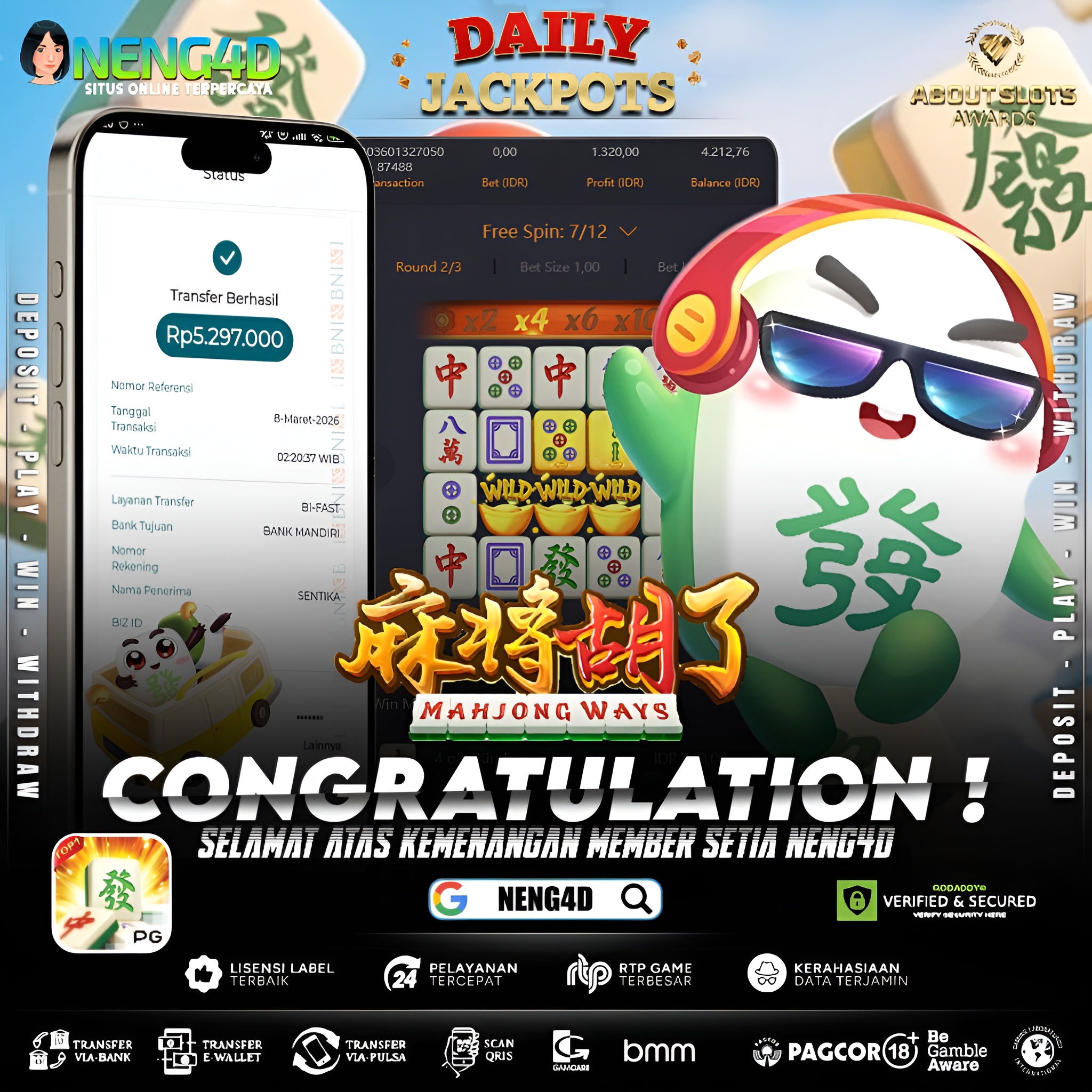 MENANG 5JT MAIN DI MAHJONG WAYS PG SOFT