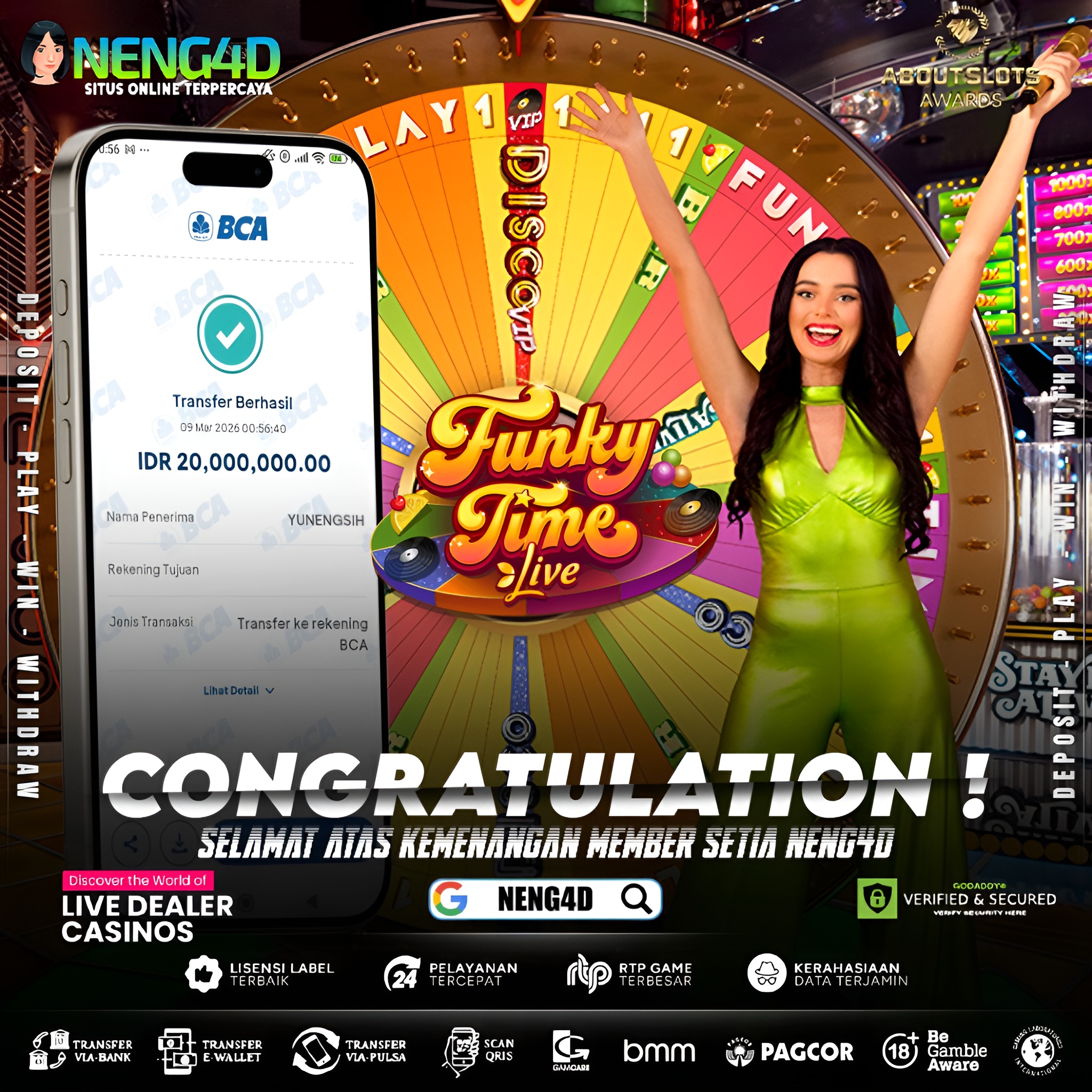 MENANG 20JT MAIN DI LIVE GAMES FUNKY TIME EVOLUTION