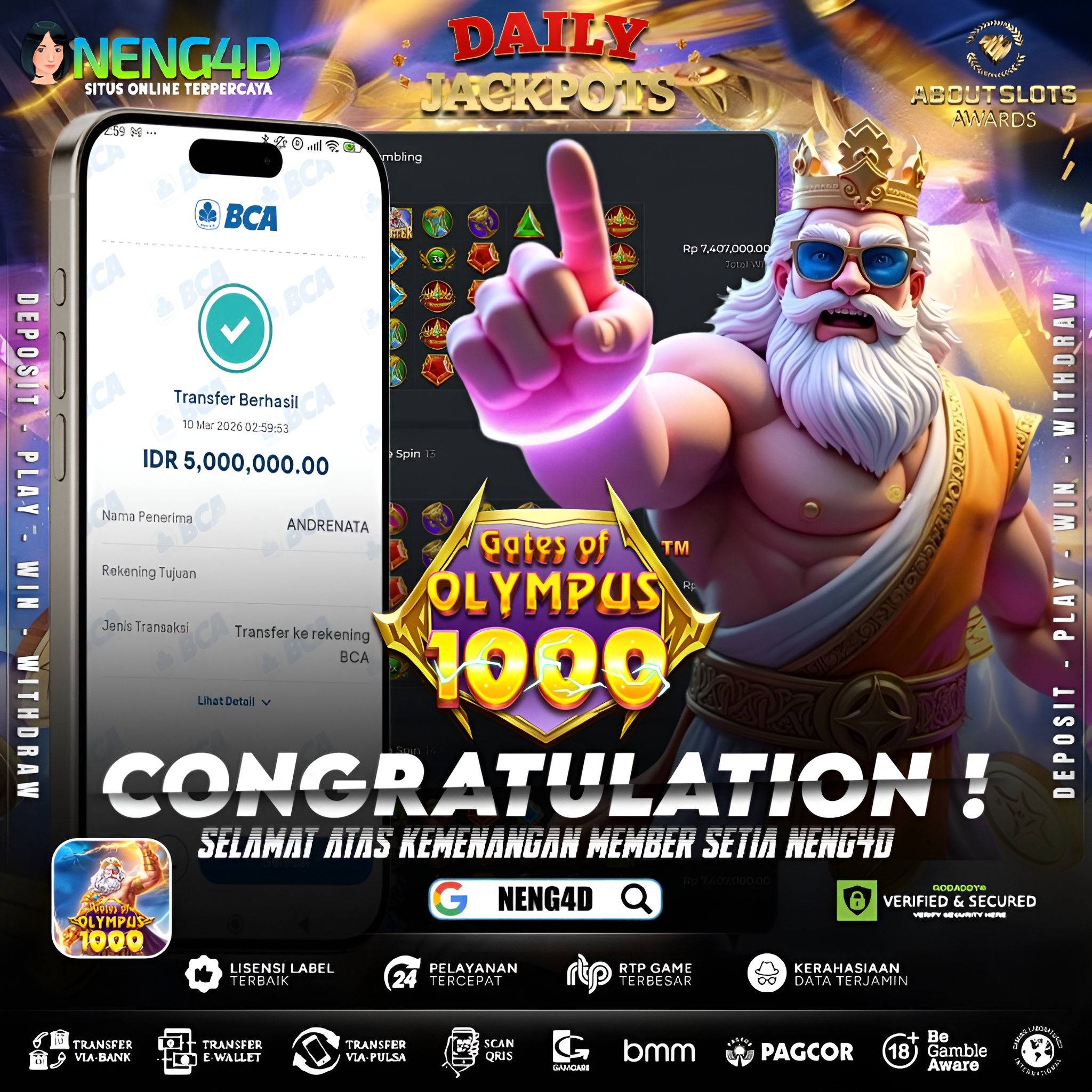 *MENANG 5JT MAIN DI GATES OF OLYMPUS 1000 PRAGMATIC PLAY*