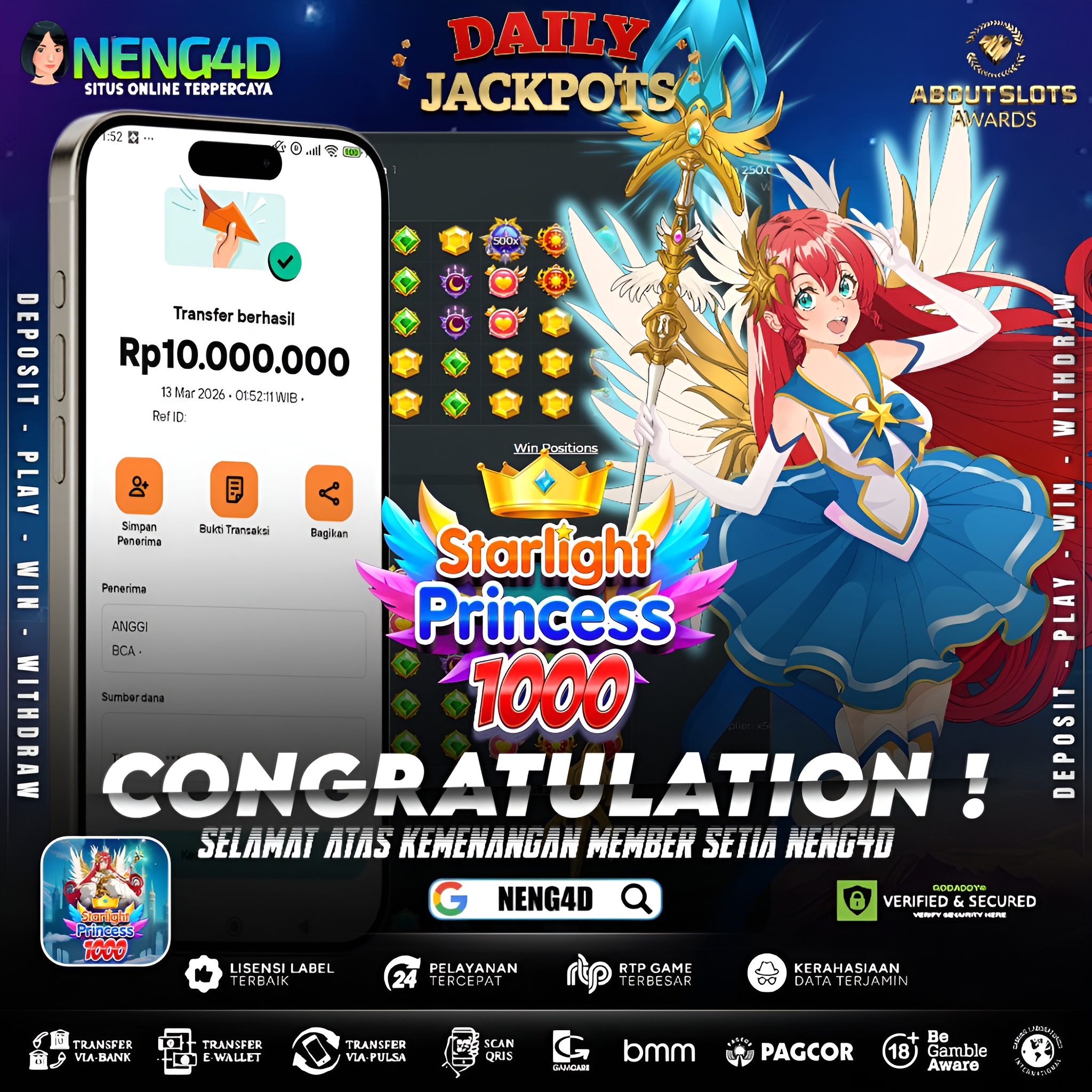 MENANG 10JT MAIN DI STARLIGHT PRINCESS 1000 PRAGMATIC PLAY