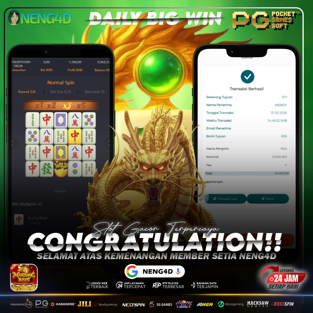 CUAN 10 JUTA KURANG DARI 5 MENIT BARENG NENG4D DI MAHJONG WAYS