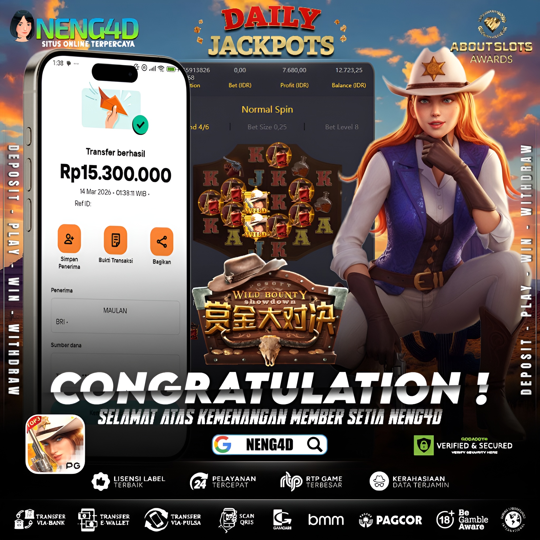 KEMENANGAN BESAR DI WILD BOUNTY SHOWDOWN