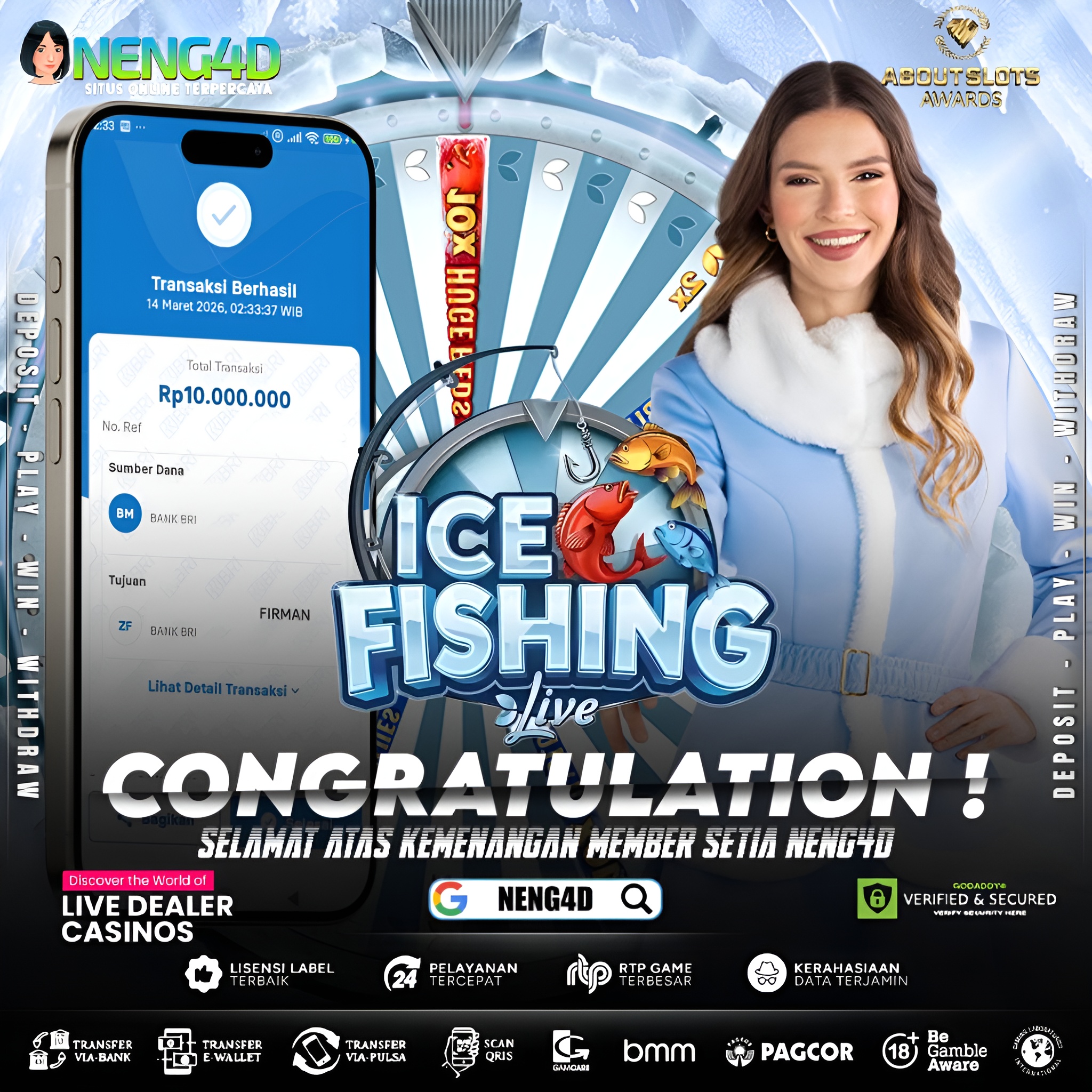 KEMENANGAN 10 JUTA DI LIVE GAMES ICE FISHING