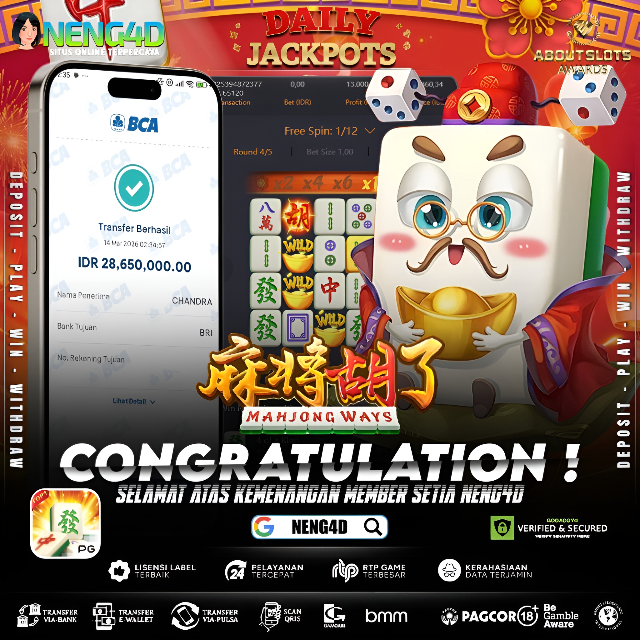 KEMENANGAN 28 JUTA DI MAHJONG WAYS