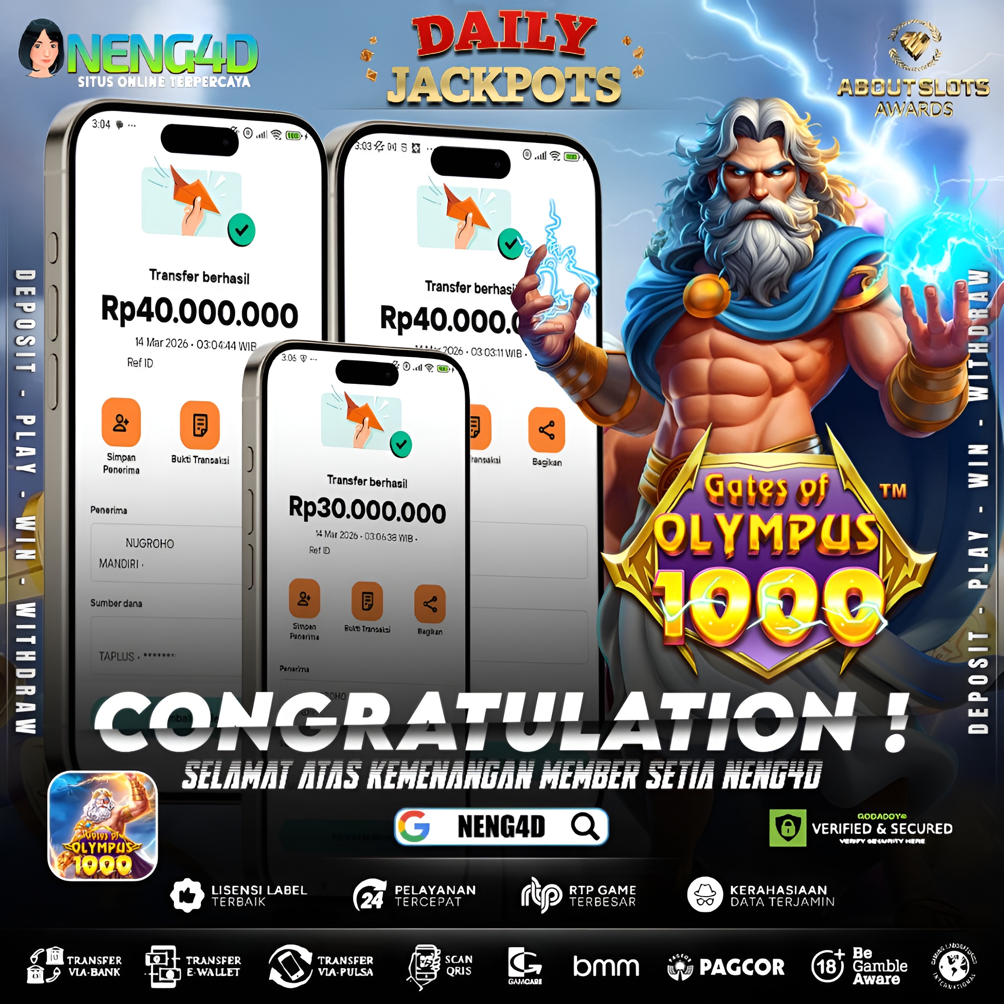KEMENANGAN 110 JUTA DI GATES OF OLYMPUS 1000