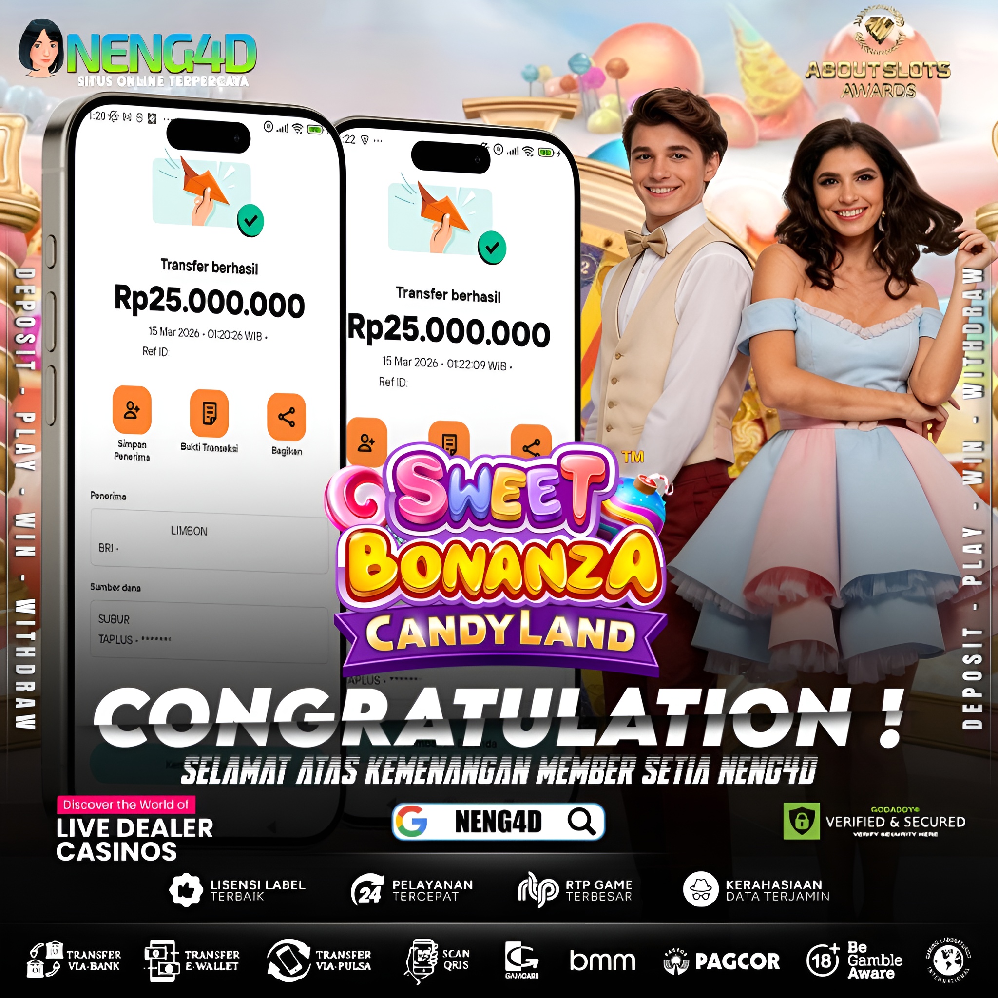 KEMENANGAN 50 JUTA DI LIVE GAMES SWEET BONANZA CANDYLAND