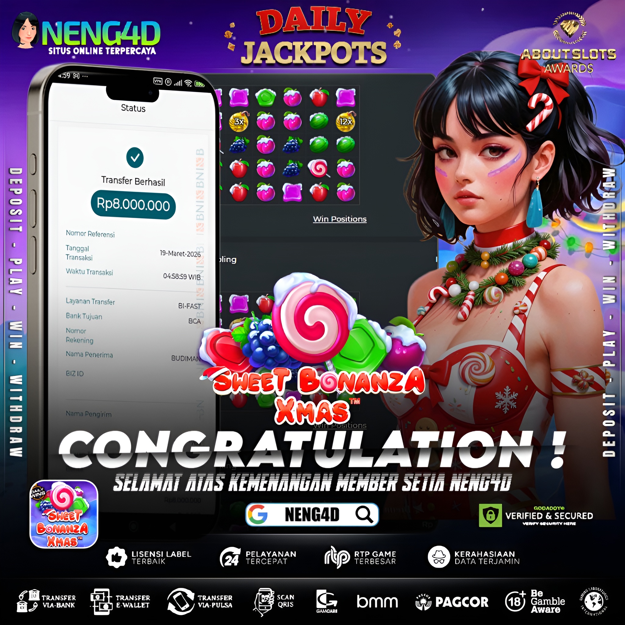 KEMENANGAN 8 JUTA DI SWEET BONANZA XMAS