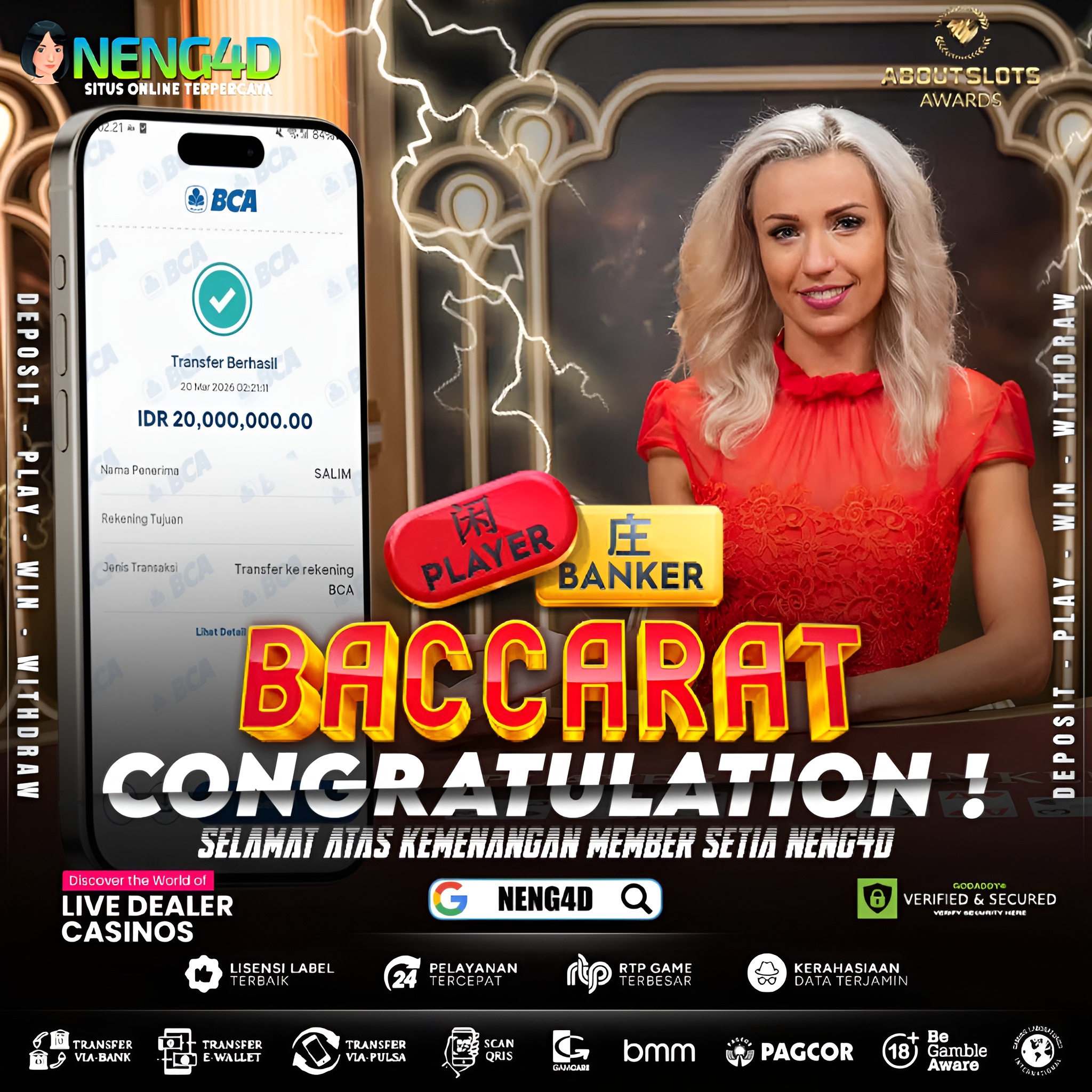 KEMENANGAN 20 JUTA DI LIVE GAMES BACCARAT