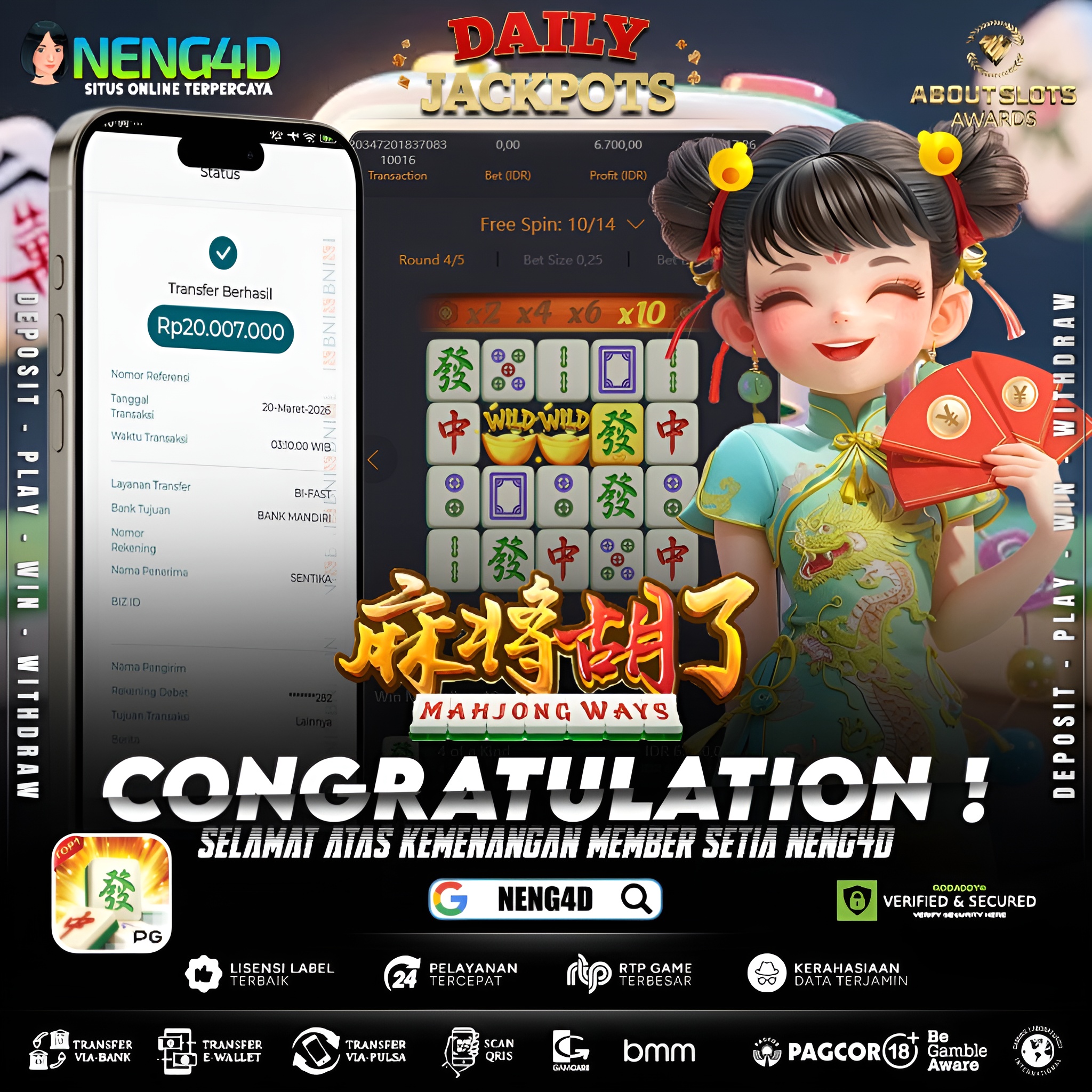 KEMENANGAN 20 JUTA DI MAHJONG WAYS