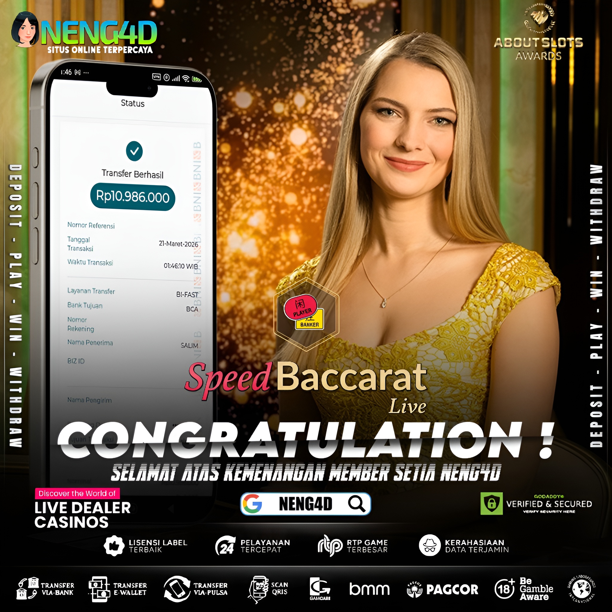 KEMENANGAN 10 JUTA DI LIVE GAMES SPEED BACCARAT