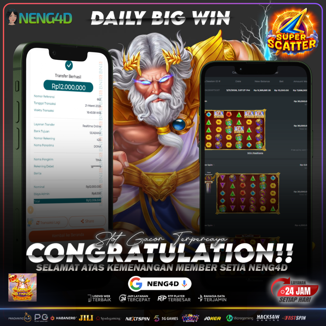 MENANG 12JT MAIN DI GATES OF OLYMPUS SUPER SCATTER PRAGMATIC PLAY