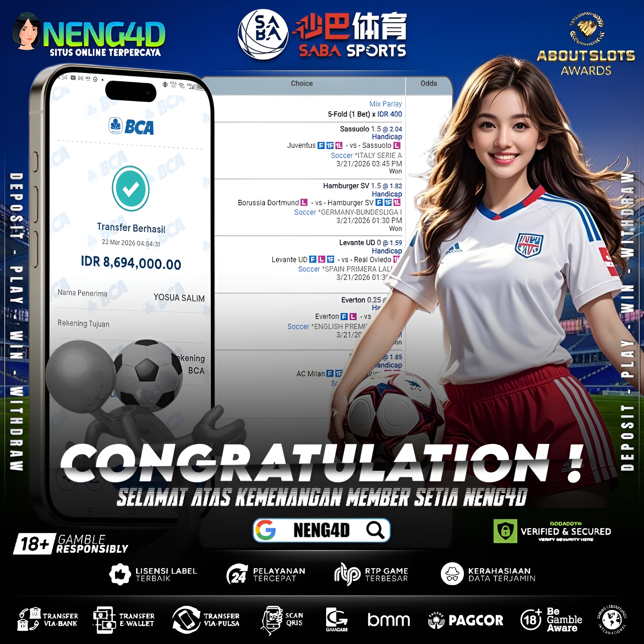 KEMENANGAN 8 JUTA DI MIX PARLAY