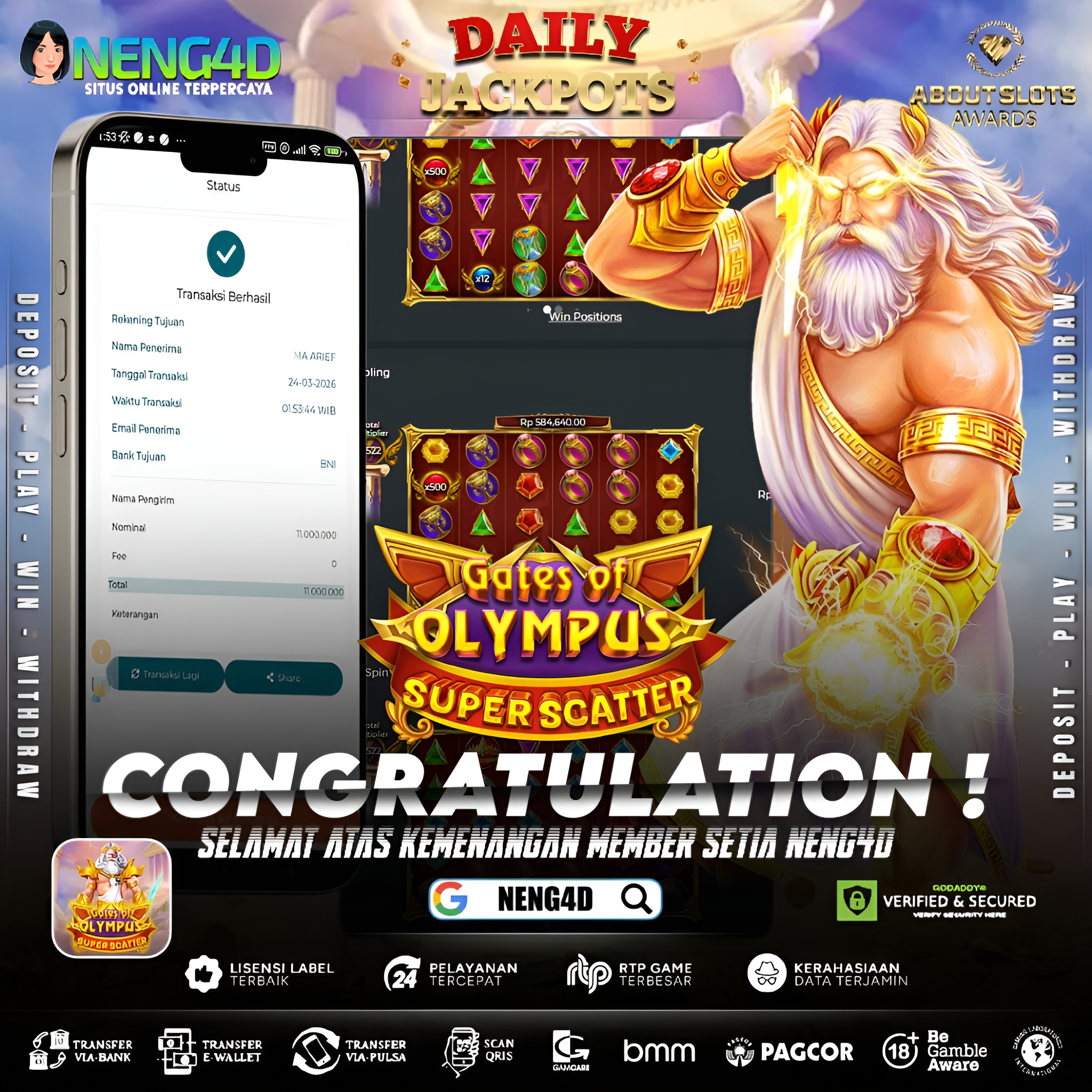 KEMENANGAN 11 JUTA DI GATES OF OLYMPUS SUPER SCATTER