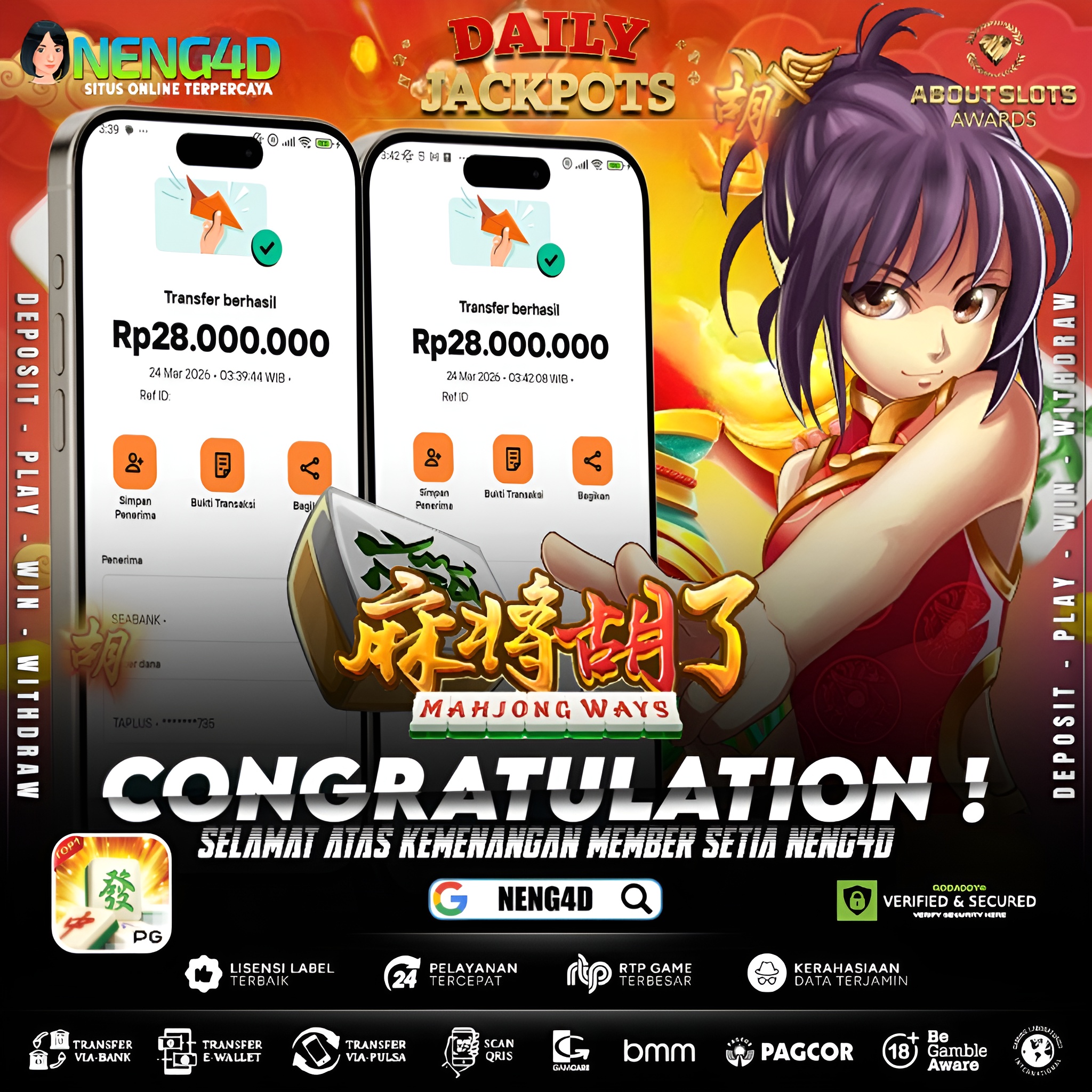 KEMENANGAN 56 JUTA DI MAHJONG WAYS