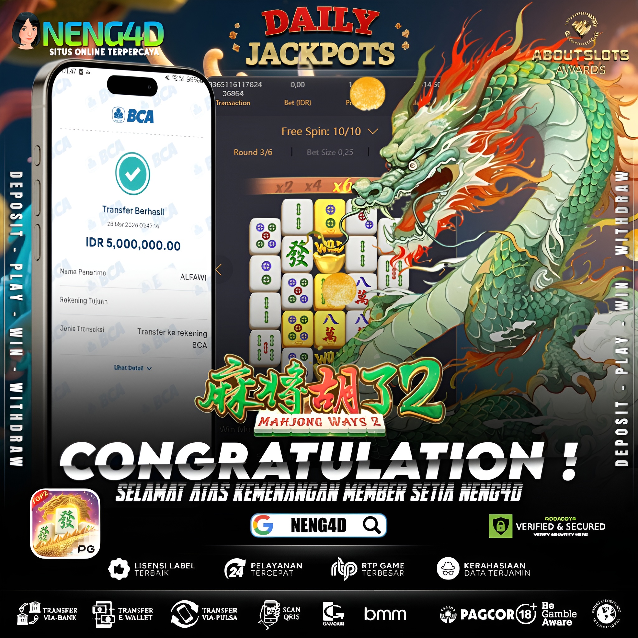 KEMENANGAN 5 JUTA DI MAHJONG WAYS 2