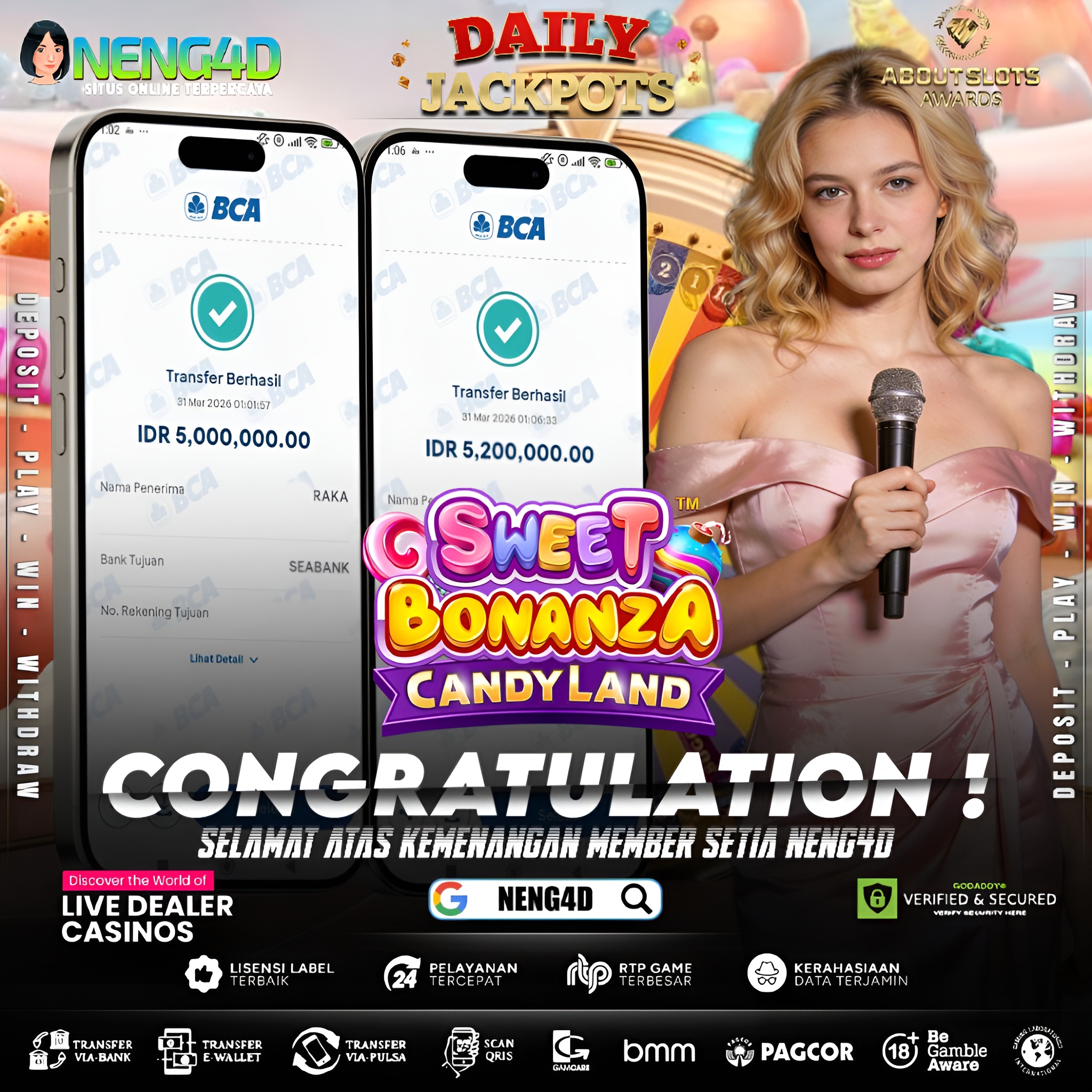KEMENANGAN 10 JUTA DI LIVE GAMES SWEET BONANZA CANDYLAND