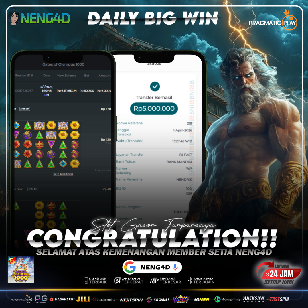 AMARAH OLYMPUS 1000 MEMBERIKAN MAXWIN BET 600 KEPADA MEMBER SETIA NENG4D