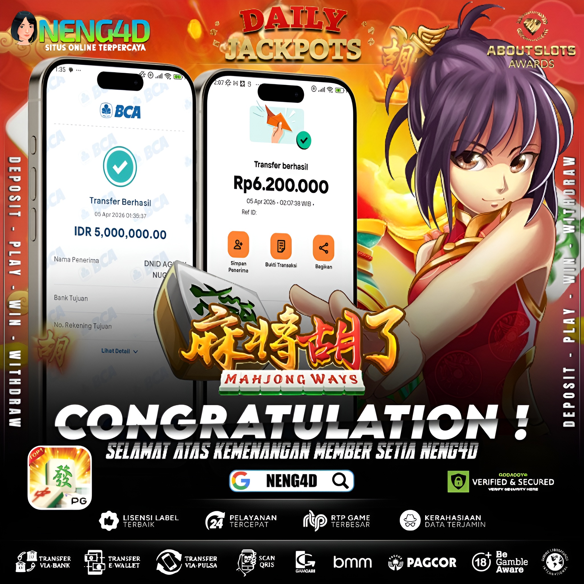 KEMENANGAN 11JT MEMBER SETIA NENG4D DI MAHJONG WAYS PG SOFT