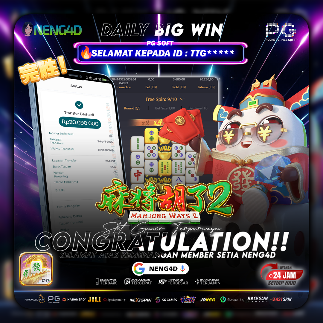 PG SOFT - JACKPOT SLOT MAHJONG WAYS Rp.20.090.000