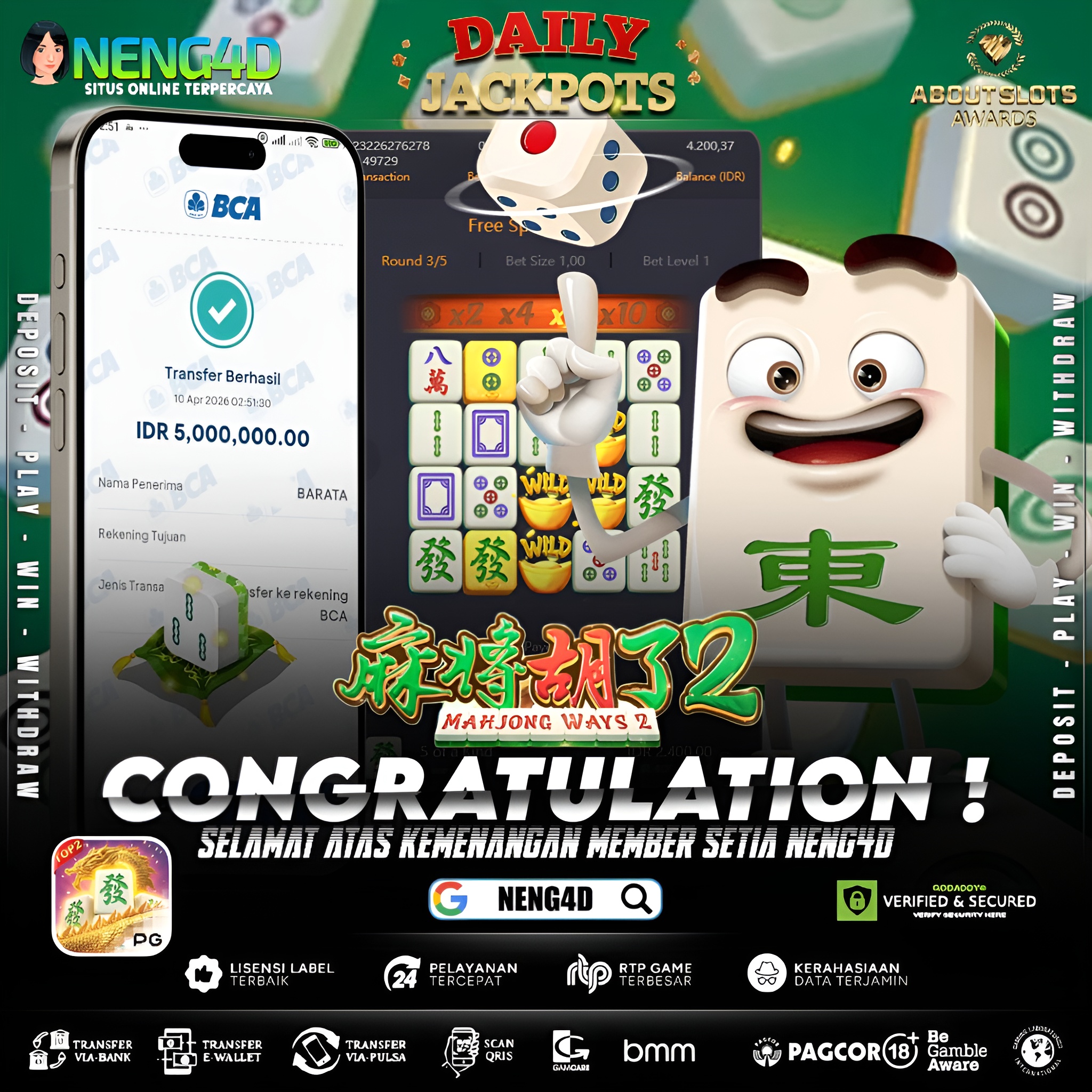 KEMENANGAN 5 JUTA DI MAHJONG WAYS 2