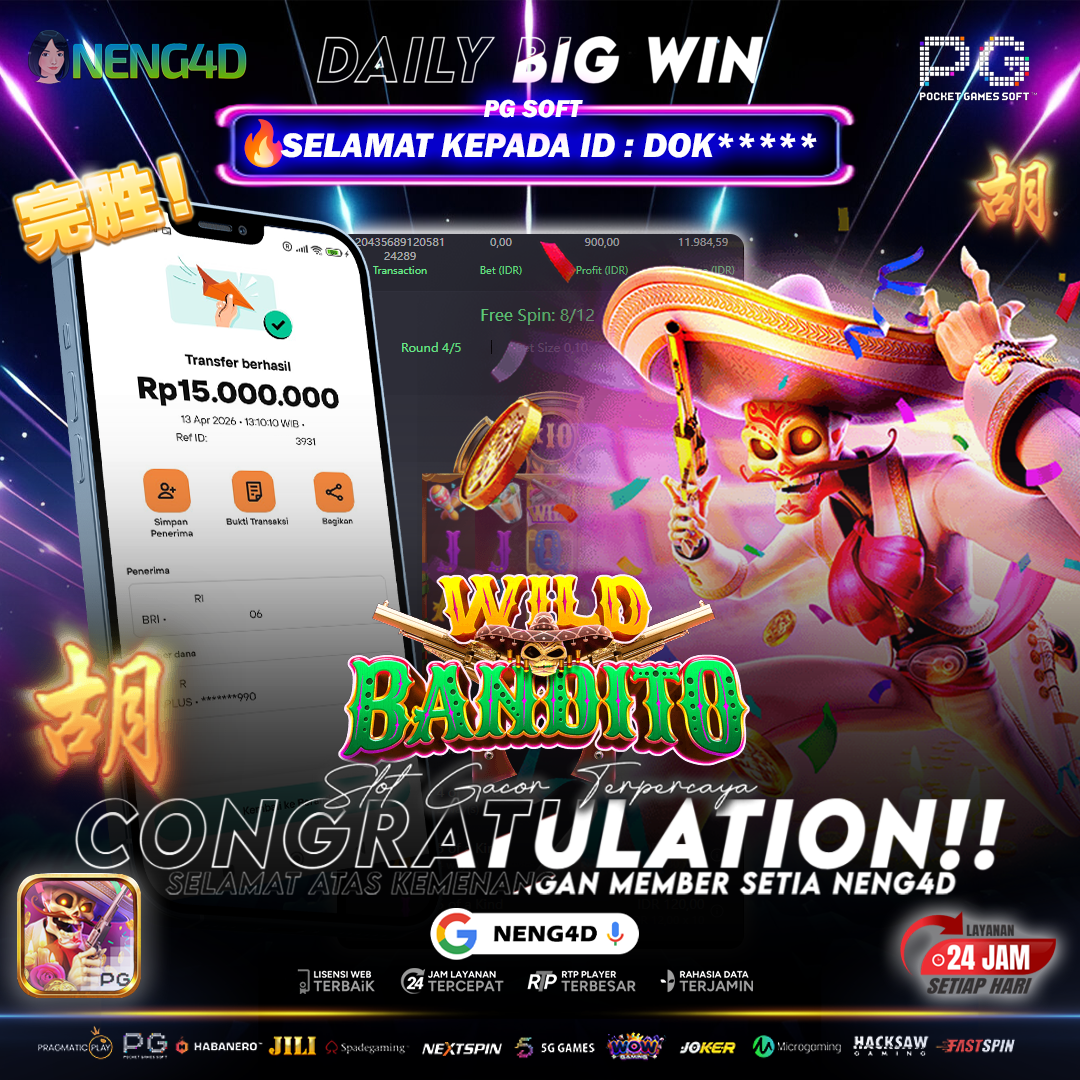 PG SOFT - JACKPOT SLOT WILD BANDITO Rp.15.000.000