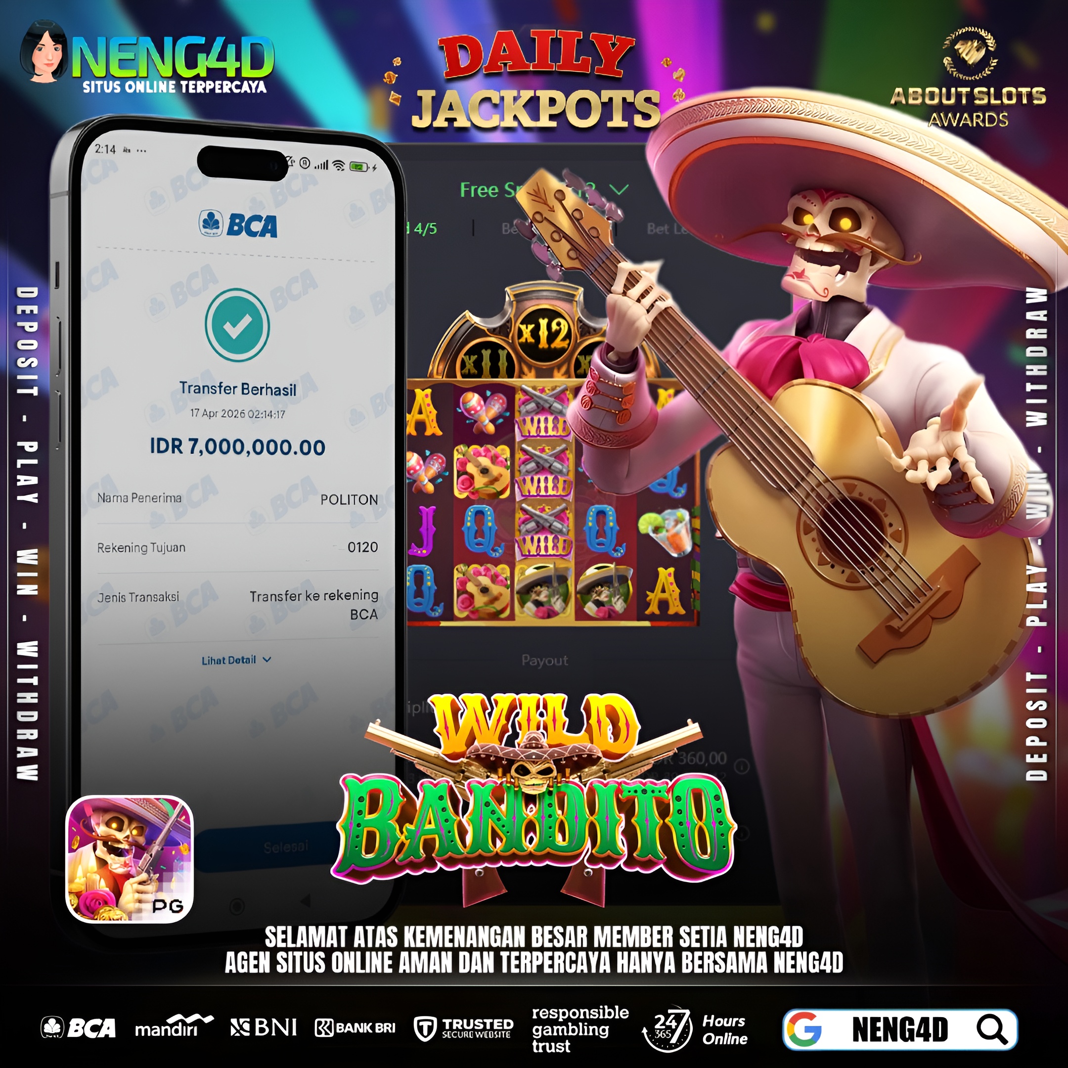 MENANG BESAR WILD BANDITO BARENG NENG4D