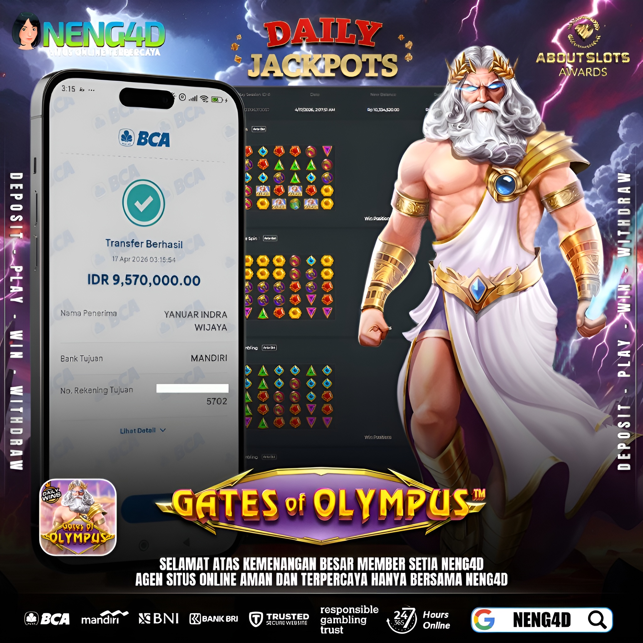MENANG DI GATE OF OLYMPUS NENG4D
