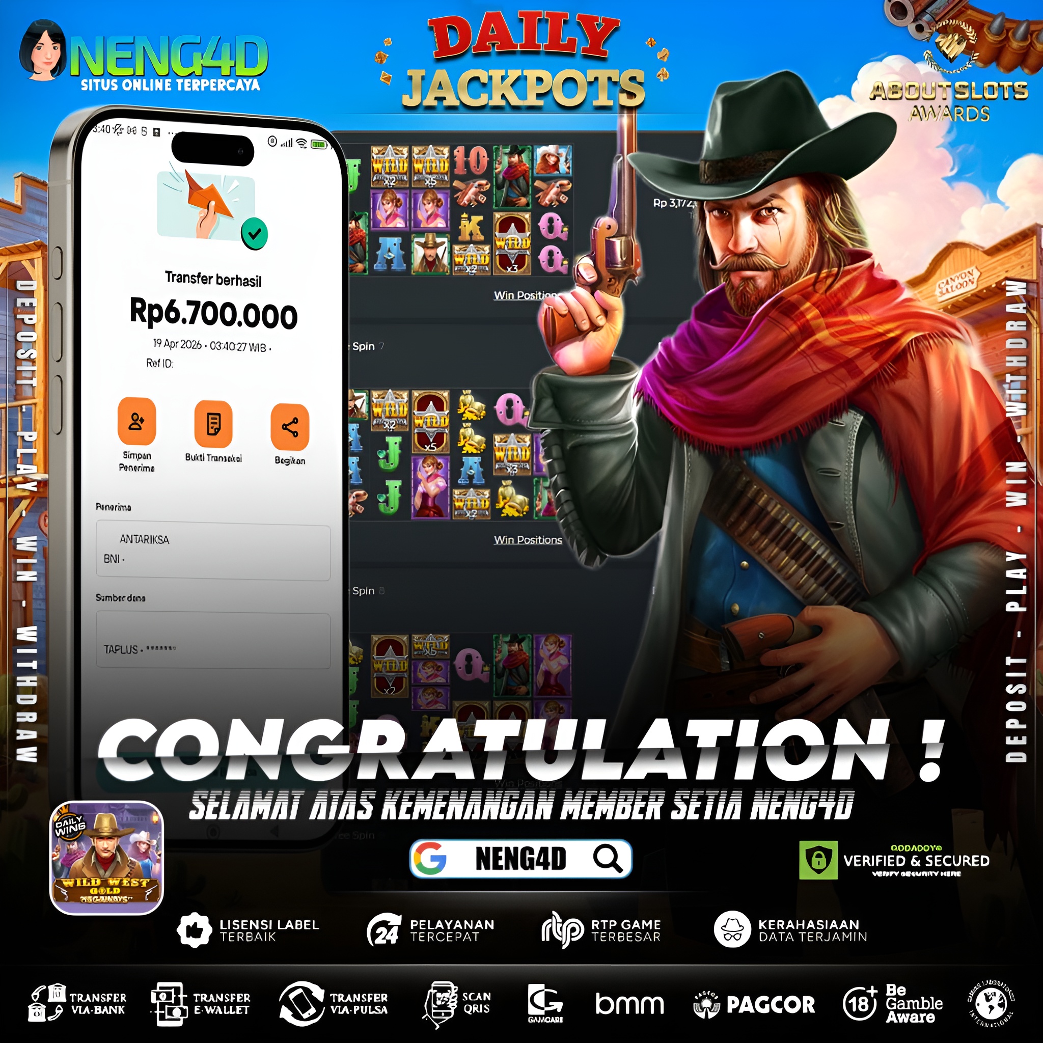 KEMENANGAN 6 JUTA DI WILD WEST GOLD MEGAWAYS