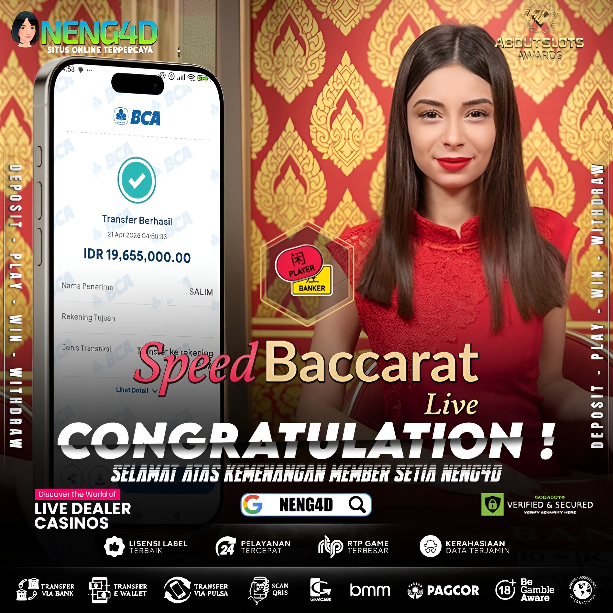 KEMENANGAN 19 JUTA DI LIVE GAMES SPEED BACCARAT