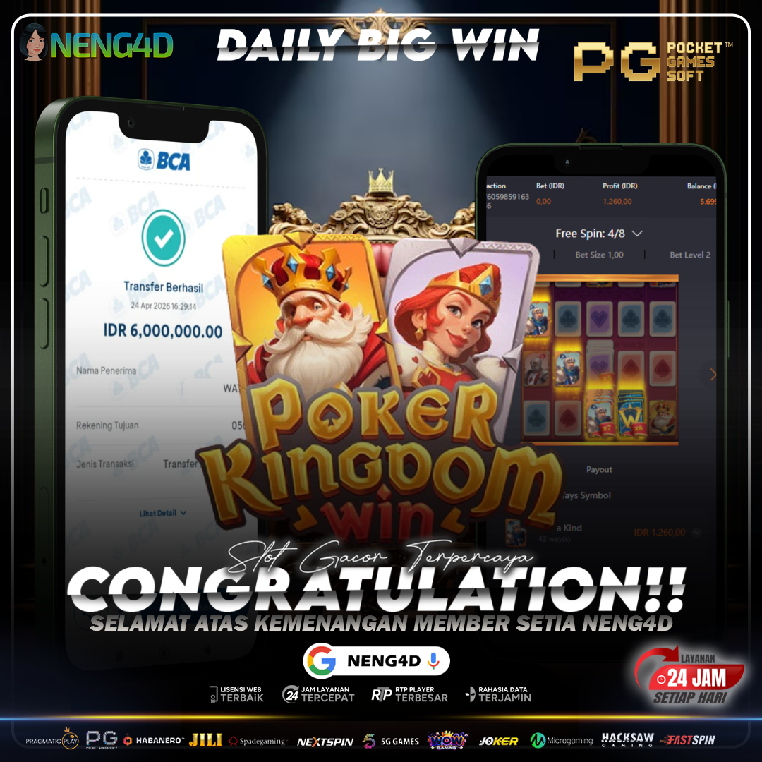 JACKPOT TAK TERDUGA! BET 25RB TEMBUS WD 6 JUTA DI POKER KINGDOM WIN BERSAMA NENG4D